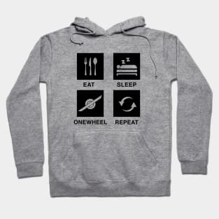 Eat Sleep Onewheel Repeat - Onewheeling One Wheel Hoodie